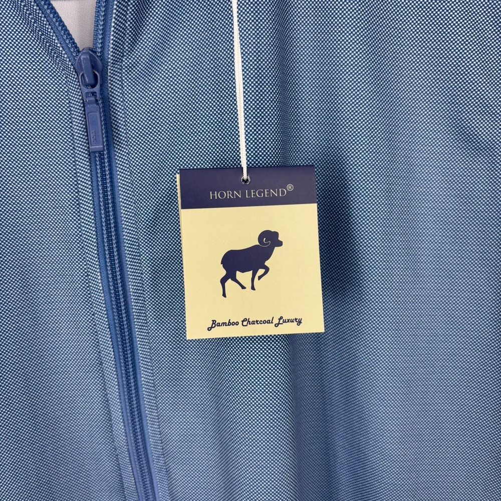 Auburn Tigers Horn Legend Bamboo Full Zip Performance Vest Mens L Blue Golf NEW - Picture 4 of 11